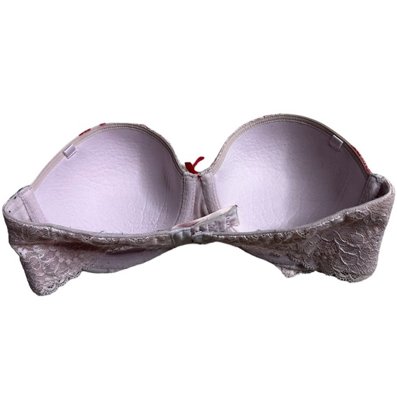 Victoria’s Secret Dream Angels Strapless Muti-Way Pink Pattern Rhinestones 32C - Picture 4 of 7